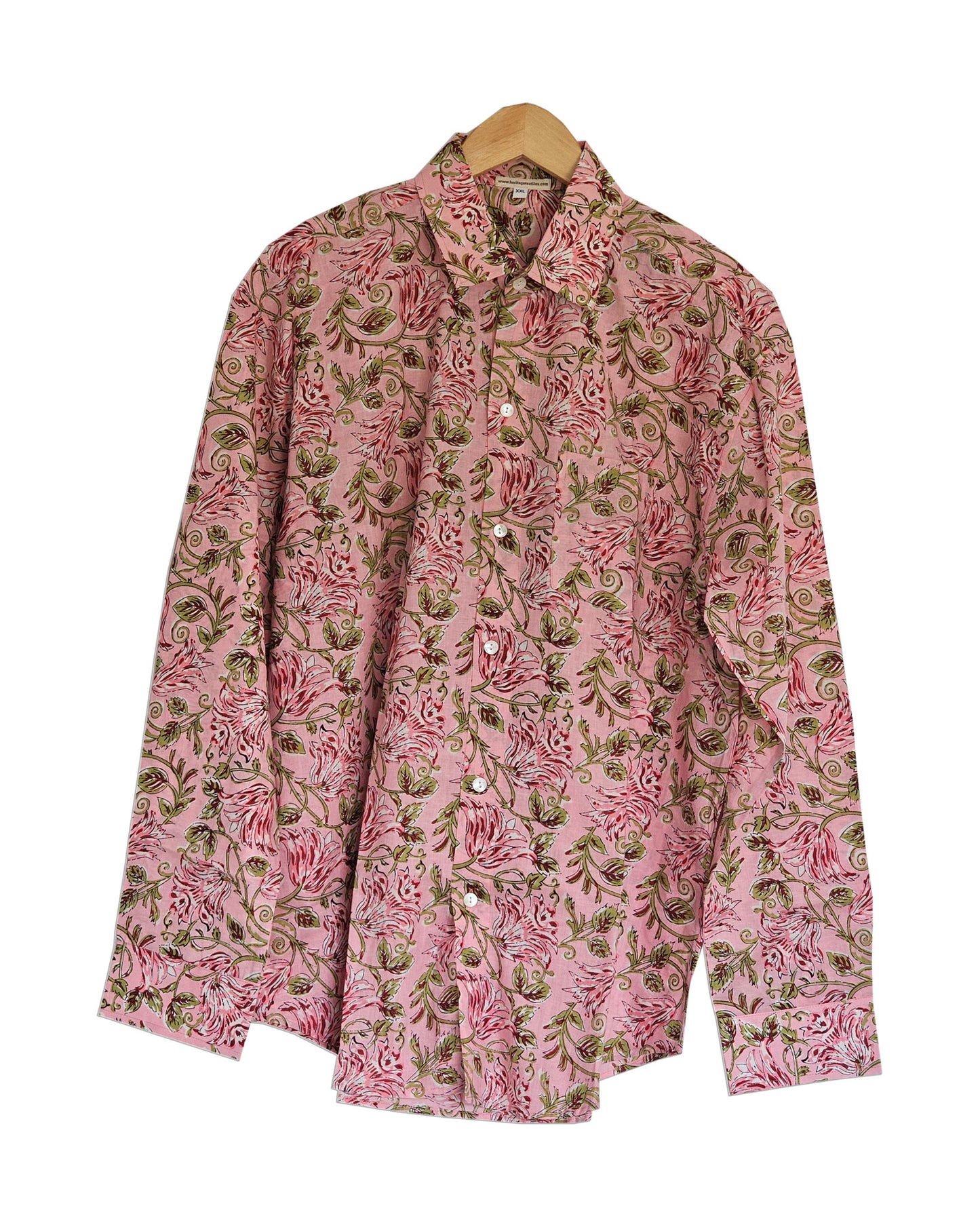 Cotton long-sleeve straight line boyfriend shirt - Emma Hobson Designs