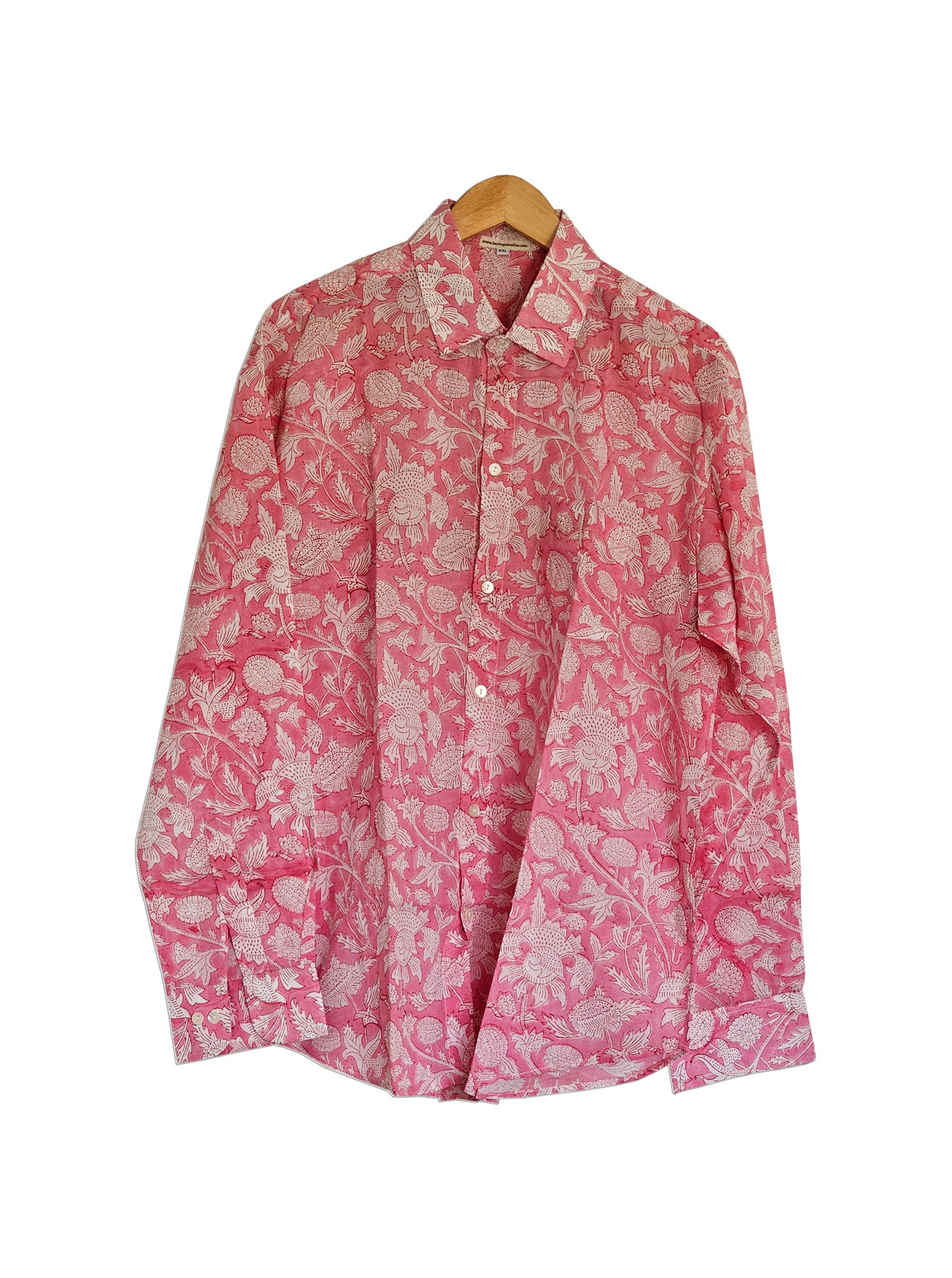 Cotton long-sleeve straight line boyfriend shirt - Emma Hobson Designs